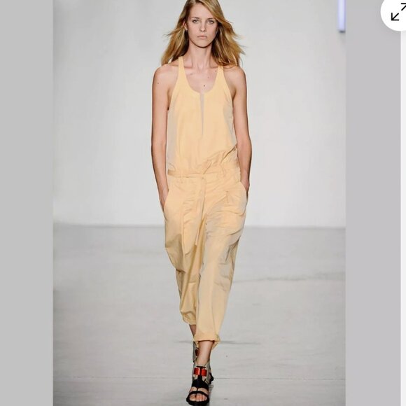 Helmut Lang light orange jumpsuit